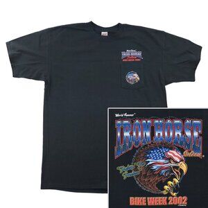 Iron Horse Saloon Vintage T-Shirt Bike Week (Daytona) 2002 Eagle Anvil 2XL